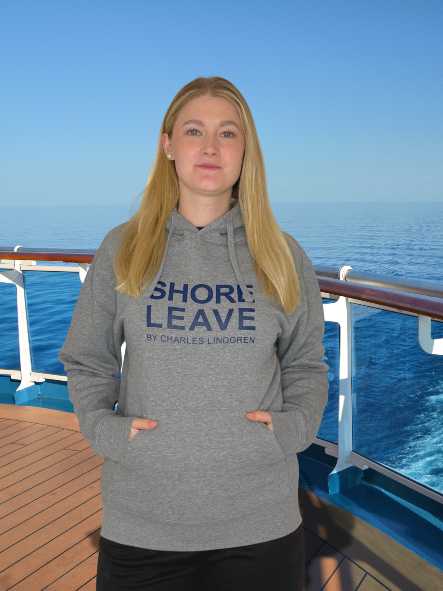 SHORE LEAVE Hoodie Grau Damen unisex Kreuzfahrt Charles lindgren offiziell