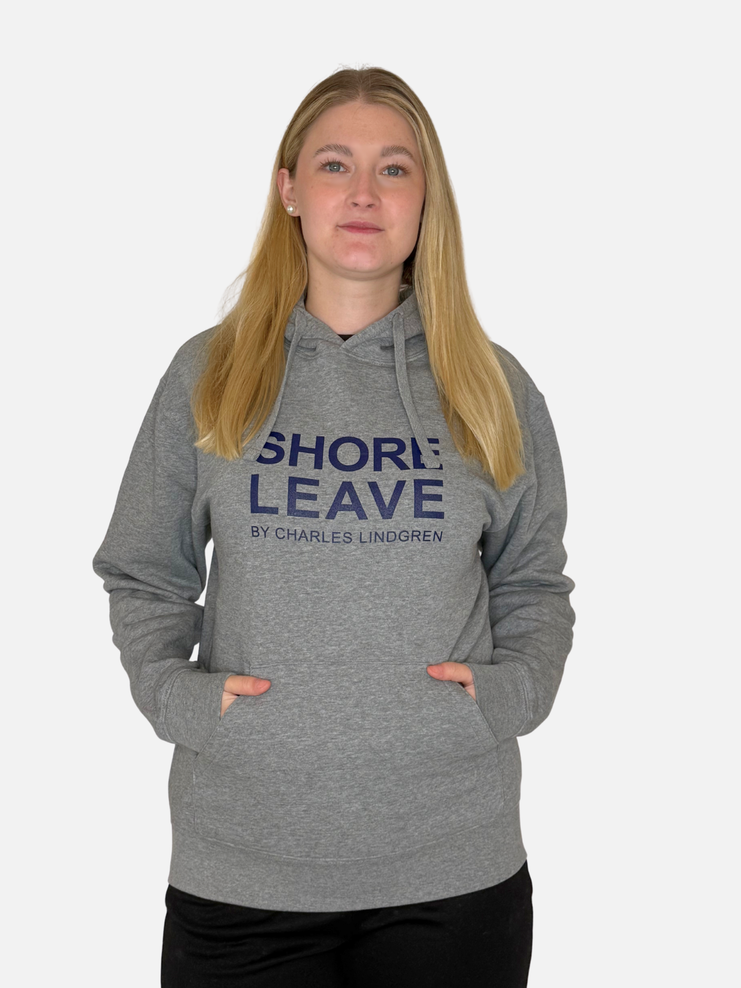 SHORE LEAVE Hoodie Grau Damen unisex vorne Charles lindgren offiziell