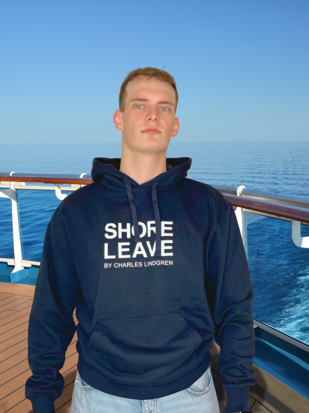SHORE LEAVE Hoodie Navy Herren unisex Kreuzfahrt charles lindgren offiziell