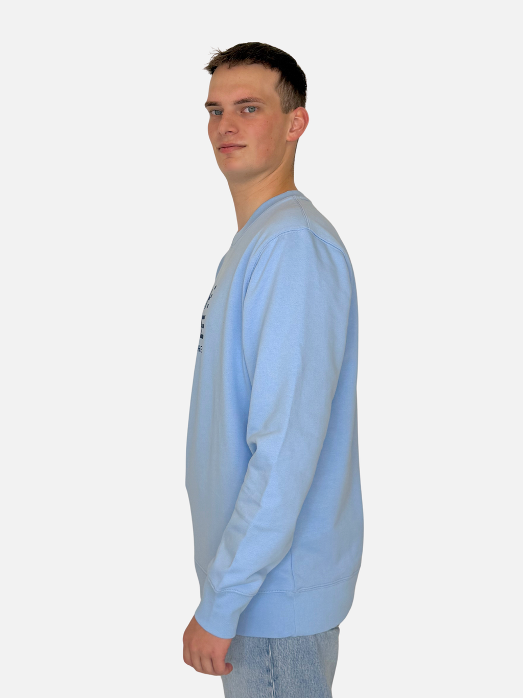 SHORE LEAVE Sweatshirt Blau Herren unisex seitlich charles lindgren offiziell