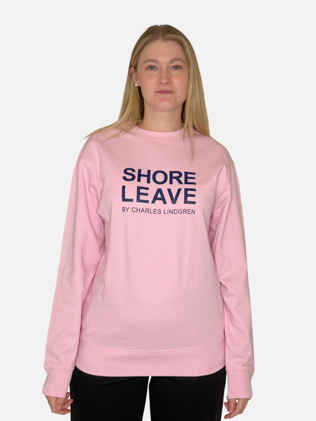 SHORE LEAVE Sweatshirt Rosa Damen Unisex vorne Charles Lindgren Offiziell