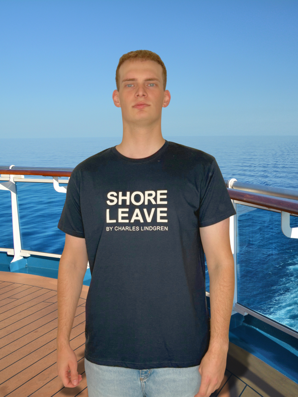 SHORE LEAVE T-Shirt Navy Herren Kreuzfahrt Charles Lindgren offiziell