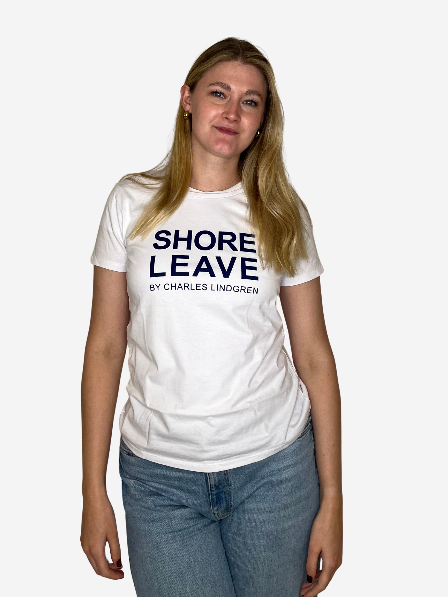 SHORE LEAVE T-Shirt weiss Damen vorne Charles Lindgren offiziell