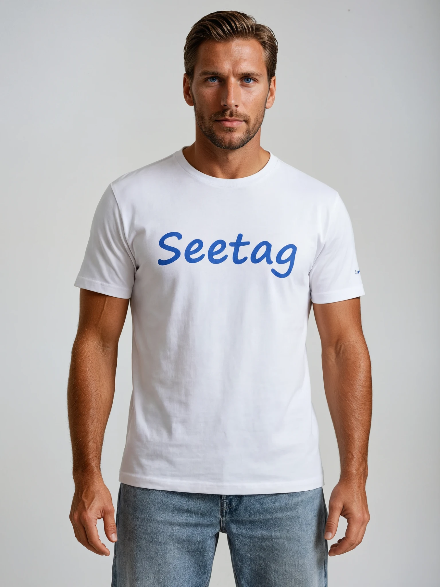 "Seetag" T-Shirt, white, men's