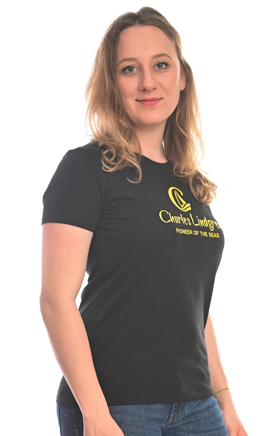 Charles Lindgren® – Pioneer of the Seas T-Shirt Schwarz Damen