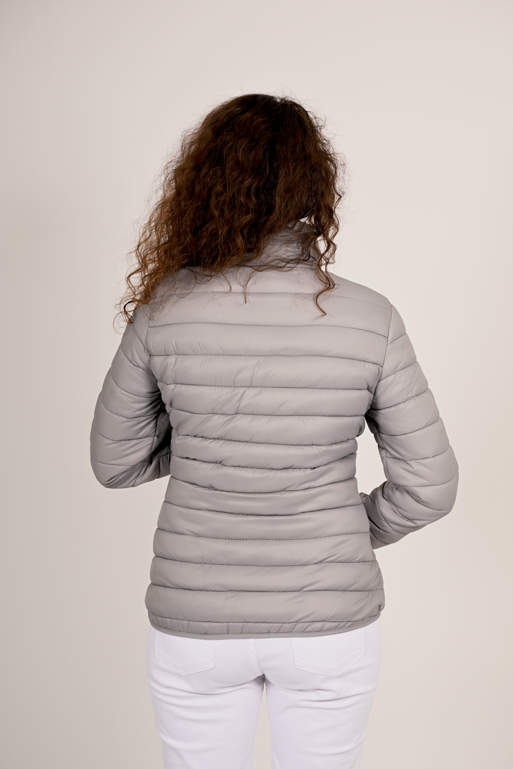 Charles Lindgren offiziell Damen-Steppjacke Grau hinten