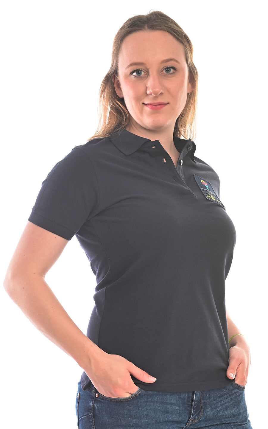 Charles Lindgren offiziell Damen Poloshirt „Bora“ Navy seite