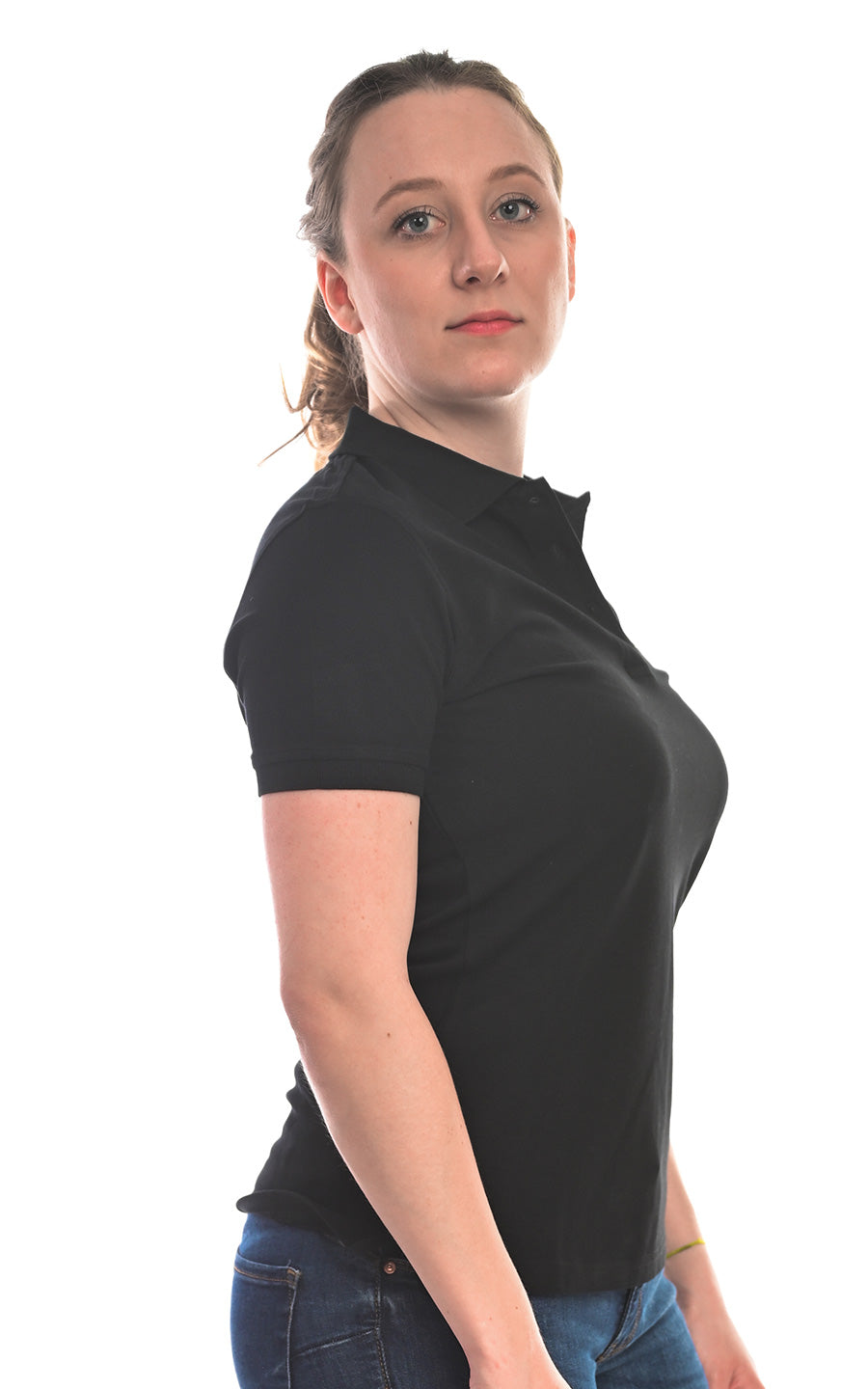 Charles Lindgren offiziell Damen Poloshirt Schwarz seite2