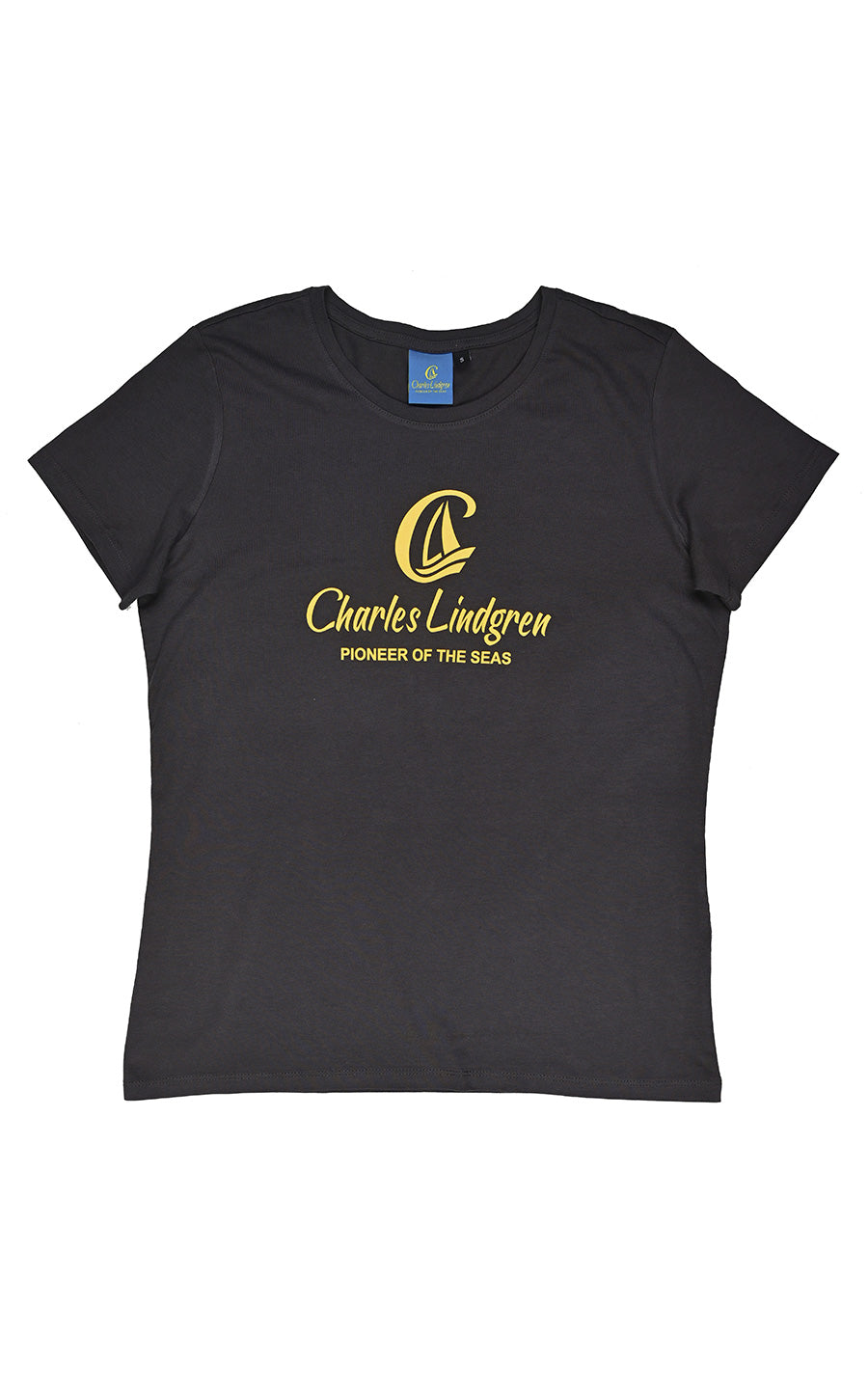 Charles Lindgren offiziell Damen T-Shirt „Charles and the Pioneer“ Dark Grey