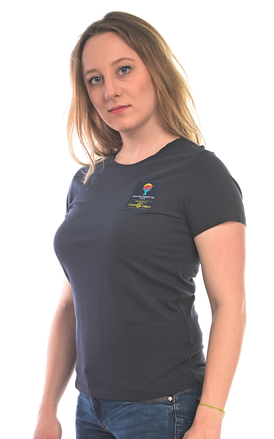 Charles Lindgren offiziell Damen T-Shirt „Colla“ Navy vorne