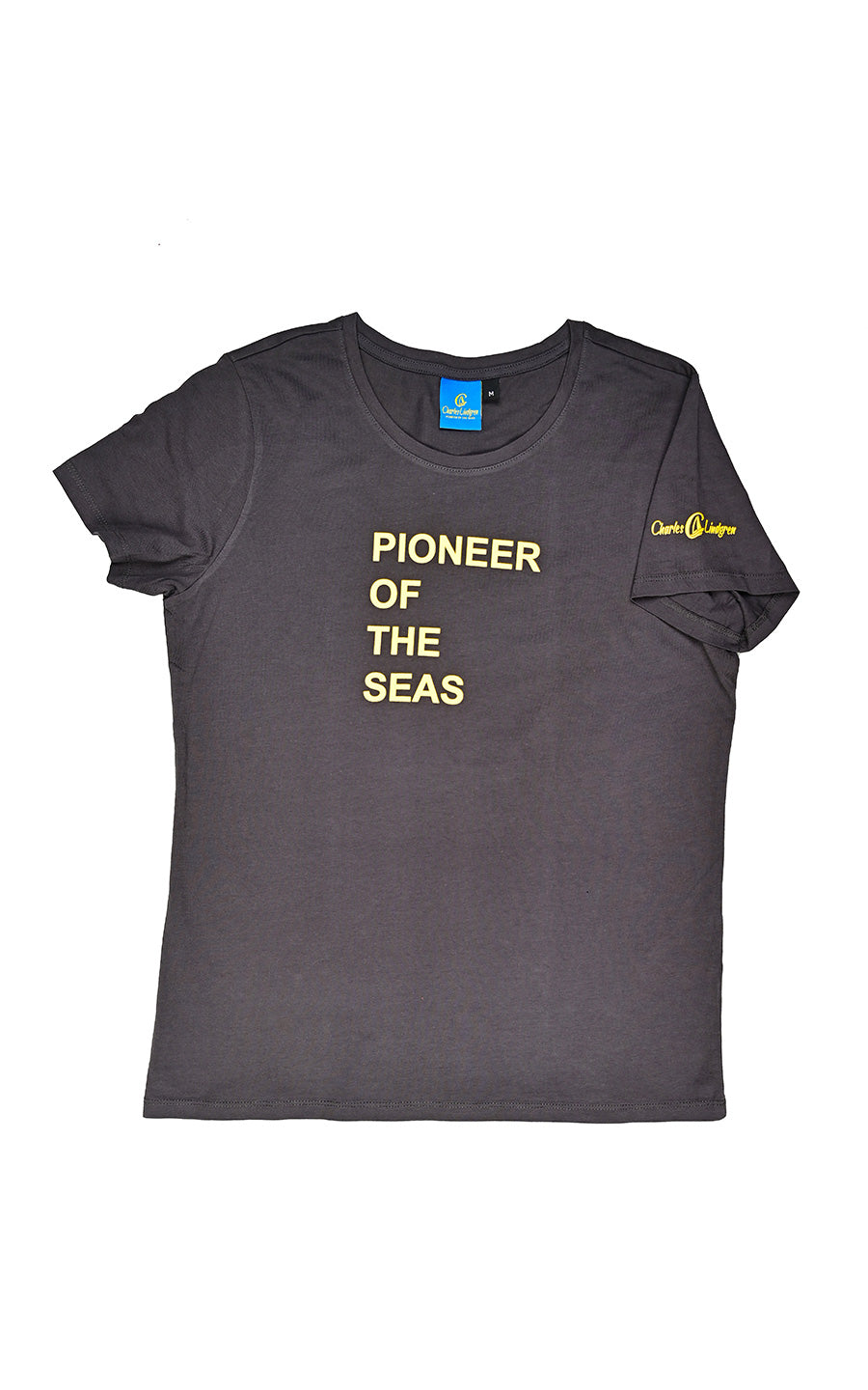 Charles Lindgren offiziell Damen T-Shirt „Pioneer of the Seas“ Dunkelgrau ausgeschnitten