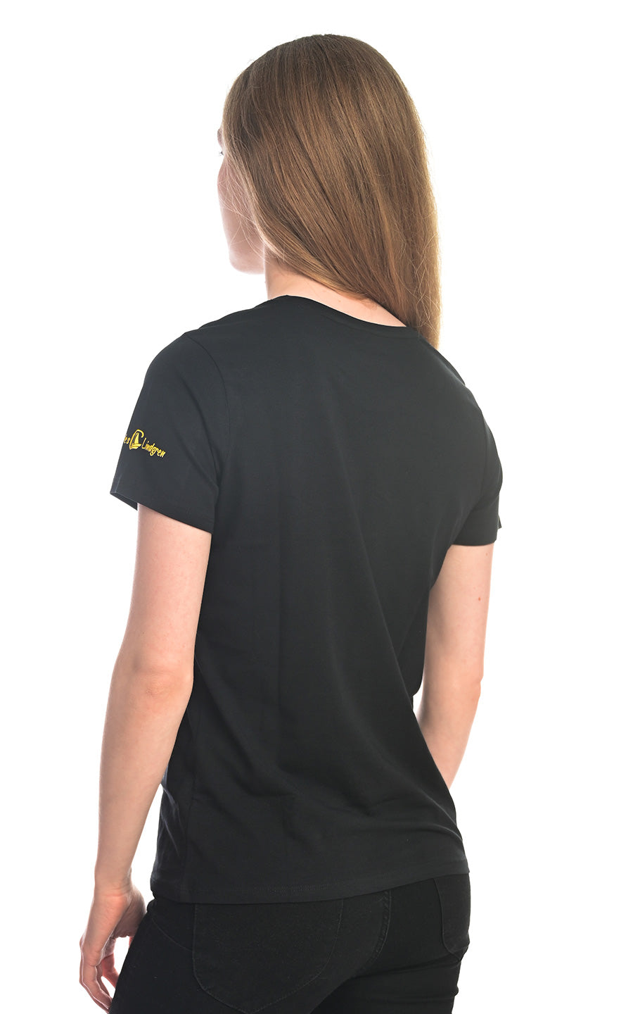 Charles Lindgren offiziell Damen T-Shirt „Pioneer of the Seas“ Schwarz hinten