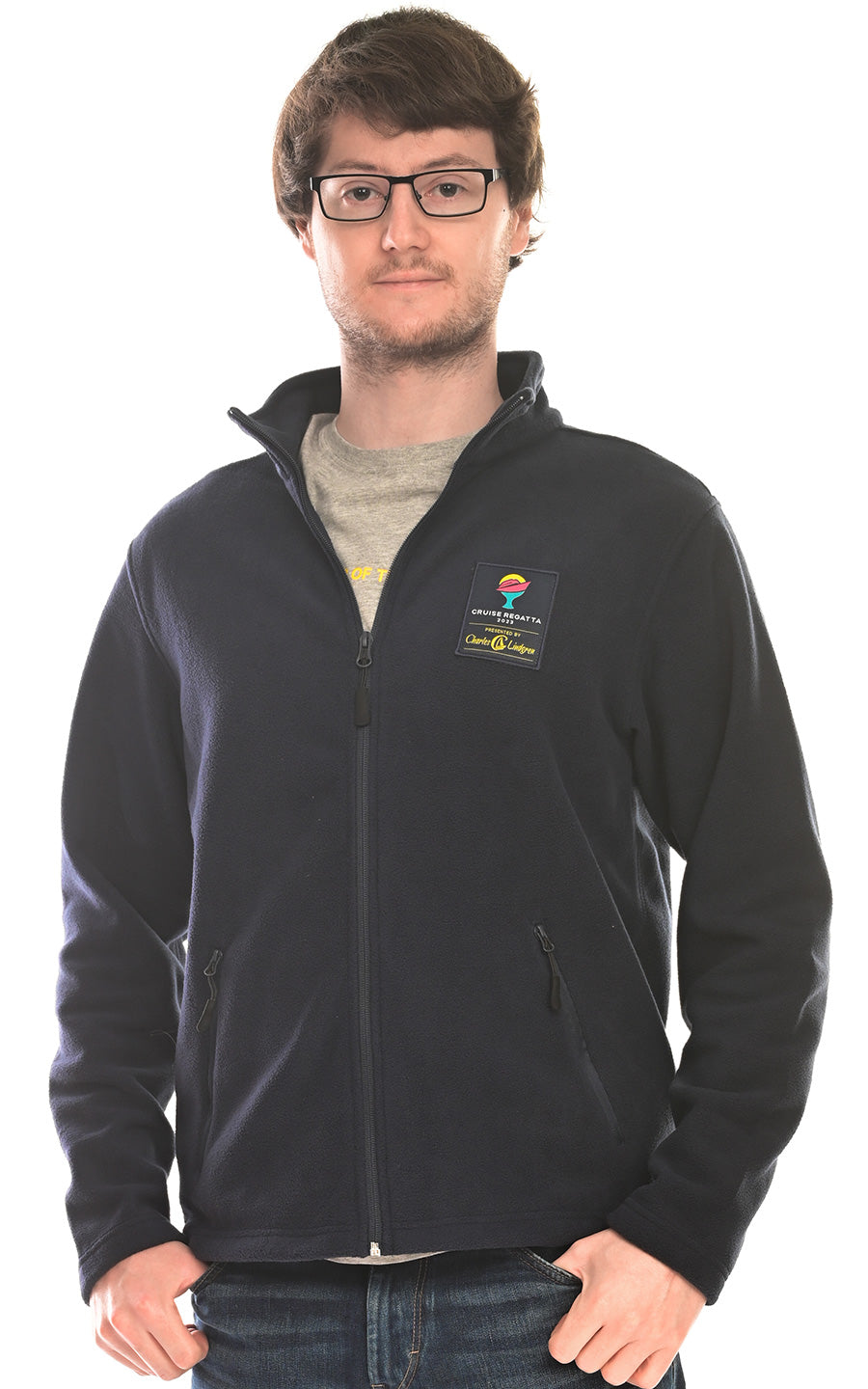 Charles Lindgren offiziell Fleecejacke „Boreas“ Navy Unisex vorne