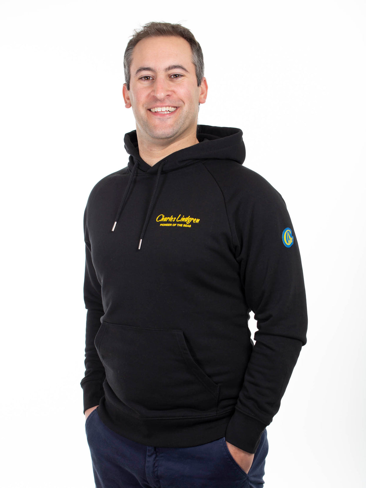 Charles Lindgren offiziell Hoodie „Nautilus“ in Schwarz vorne