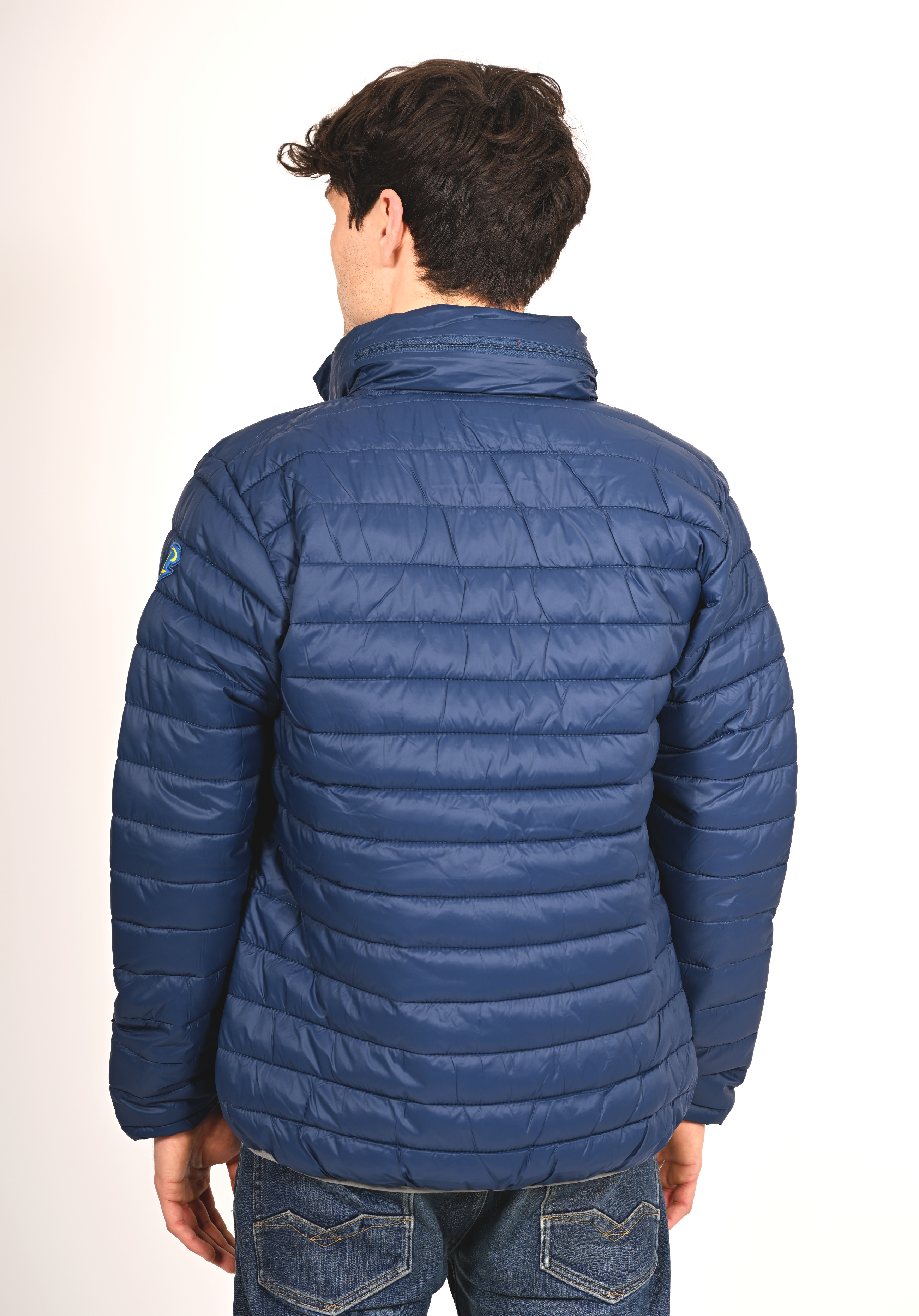 Charles Lindgren offiziell Steppjacke „Boreas“ in Dunkelblau hinten