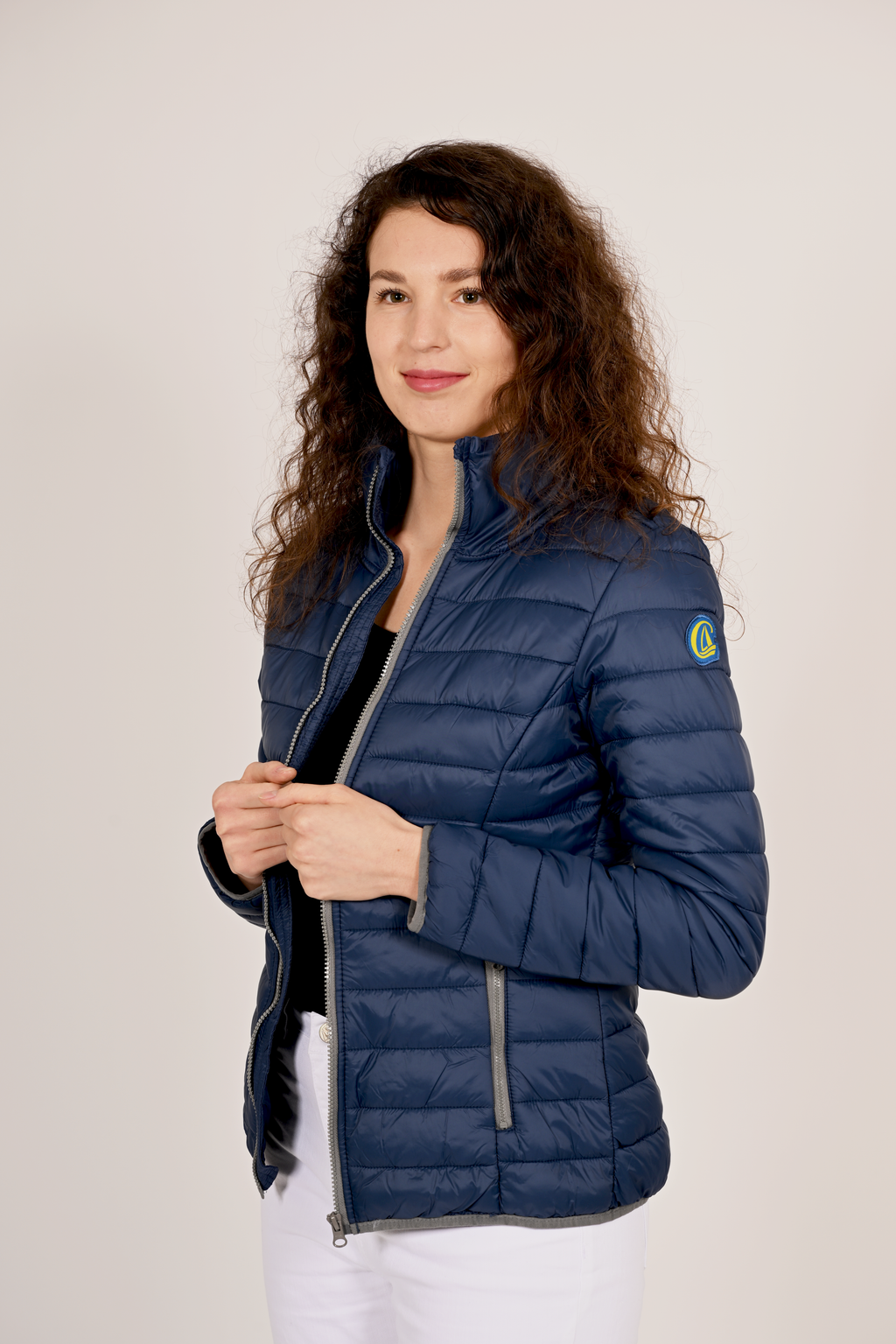 Charles Lindgren offiziell Steppjacke „Eos“ Dark Blue vorne