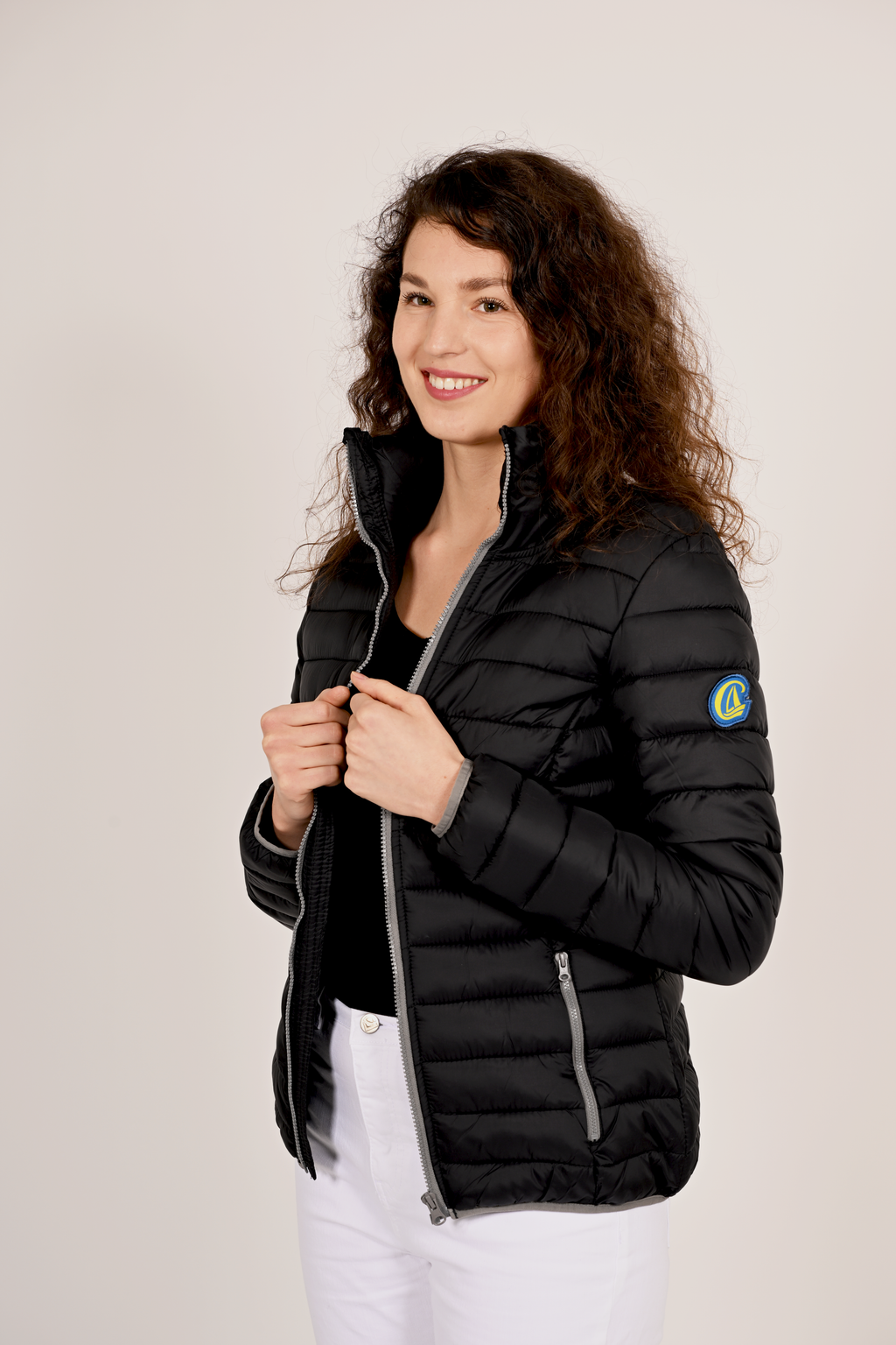 Charles Lindgren offiziell Steppjacke „Eos“ Schwarz vorne