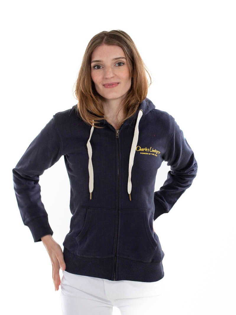 Charles Lindgren offiziell Sweatjacke „Nautila“ Schwarz vorne