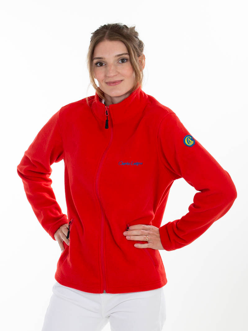 "Poseidon" Fleece-Jacke, Rot,  Damen, Unisex
