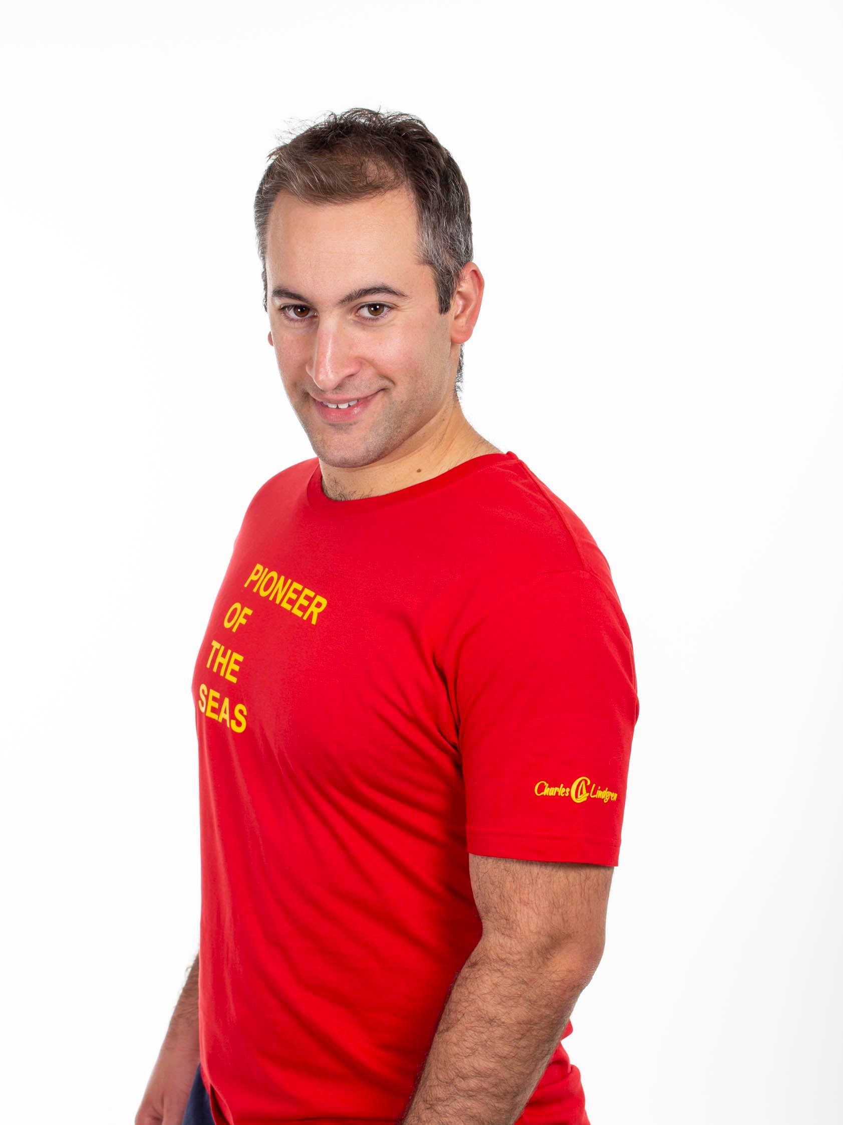 „Pionier der See“ T-Shirt, Rot, Herren