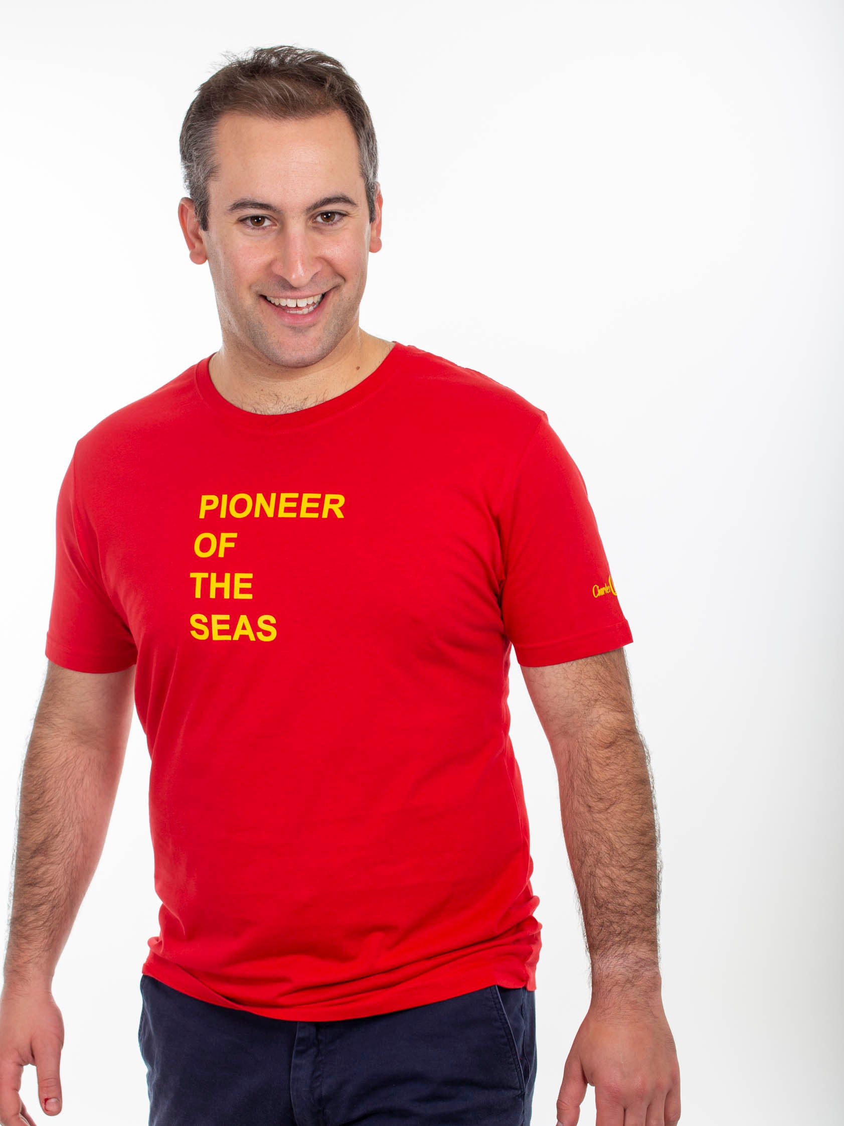 „Pionier der See“ T-Shirt, Rot, Herren