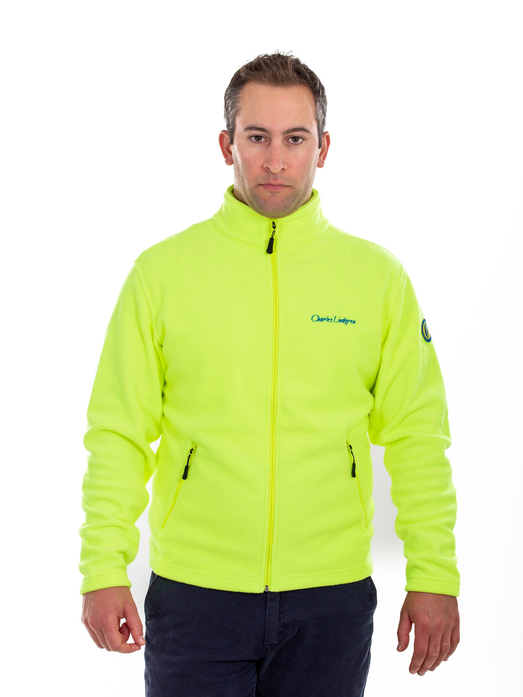 "Poseidon" Fleecejacke, Neongelb, Herren, Unisex